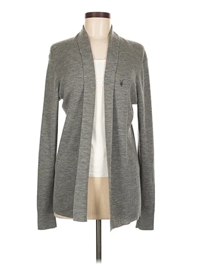 Pre-owned Allsaints Wool Cardigan Sweater In Gray