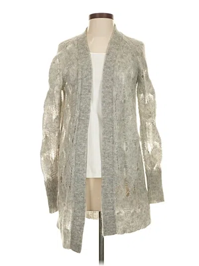 Pre-owned Allsaints Wool Cardigan Sweater In Silver