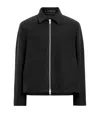Allsaints Mens Black Celeste Cropped Wool Jacket