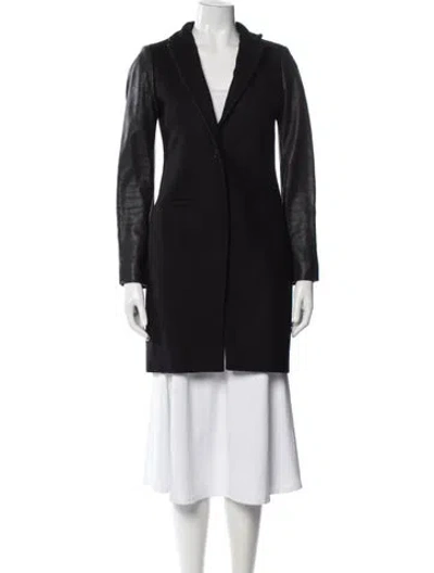 Pre-owned Allsaints Wool Coat In Black