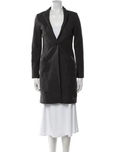 Pre-owned Allsaints Wool Coat In Black