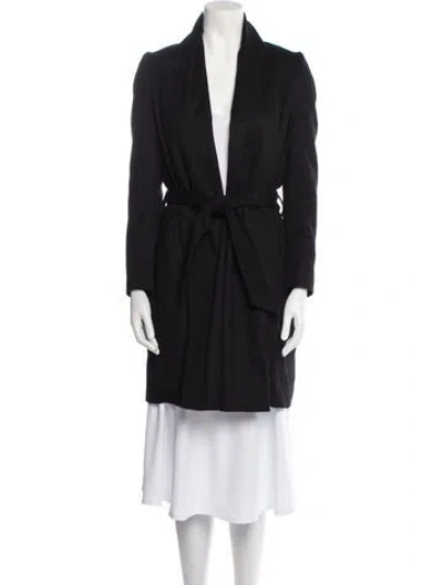 Pre-owned Allsaints Wool Coat In Black