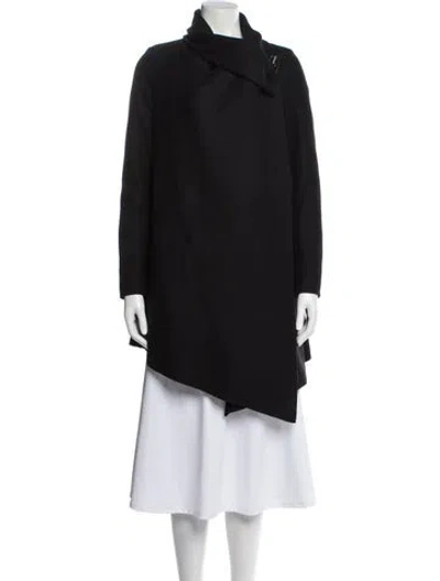 Pre-owned Allsaints Wool Coat In Black