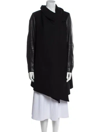 Pre-owned Allsaints Wool Coat In Black