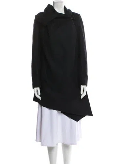 Pre-owned Allsaints Wool Coat In Black
