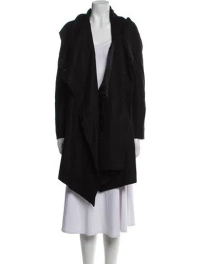 Pre-owned Allsaints Wool Coat In Black