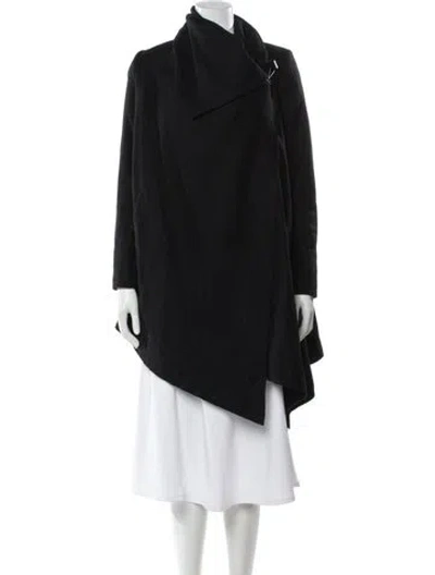 Pre-owned Allsaints Wool Coat In Black