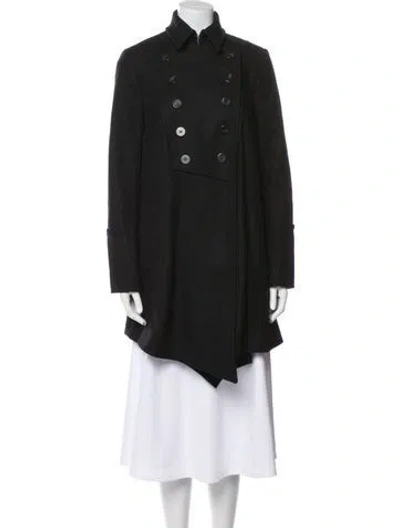 Pre-owned Allsaints Wool Coat In Black
