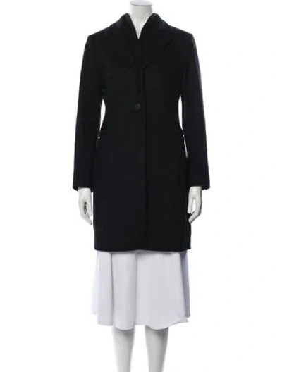 Pre-owned Allsaints Wool Coat In Black