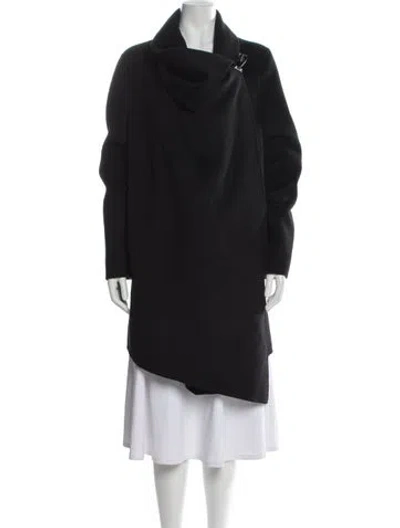 Pre-owned Allsaints Wool Coat In Black