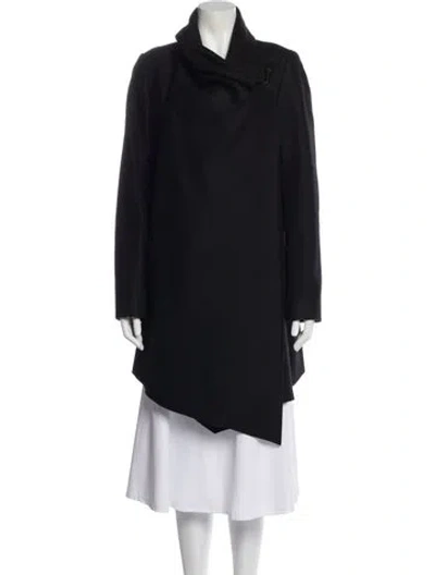Pre-owned Allsaints Wool Coat In Black