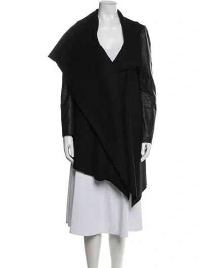 Pre-owned Allsaints Wool Coat In Black