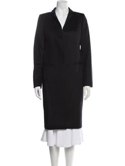 Pre-owned Allsaints Wool Coat In Black