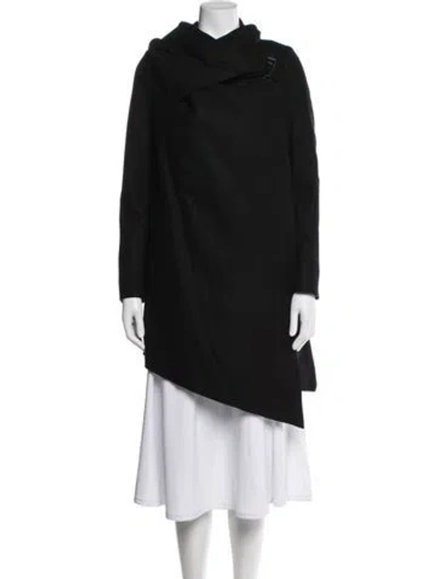 Pre-owned Allsaints Wool Coat In Black