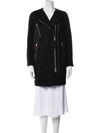 Pre-owned Allsaints Wool Coat In Black