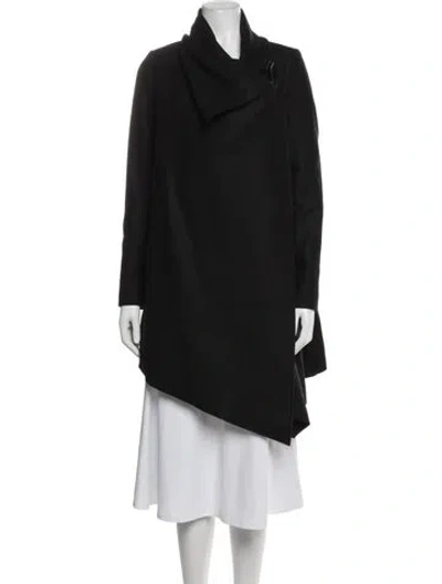 Pre-owned Allsaints Wool Coat In Black