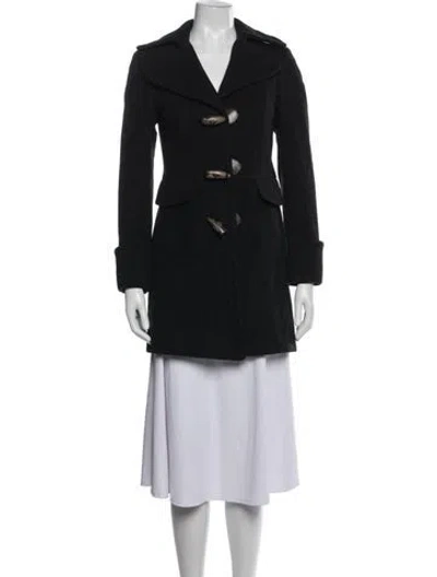 Pre-owned Allsaints Wool Coat In Black