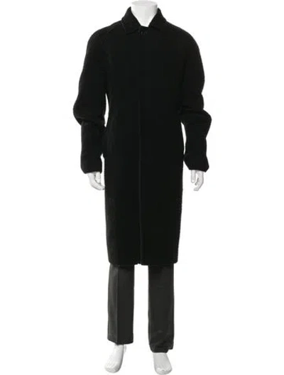 Pre-owned Allsaints Wool Coat In Black