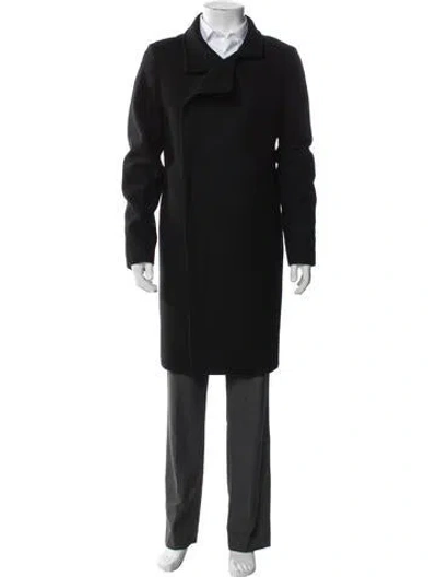 Pre-owned Allsaints Wool Coat In Black