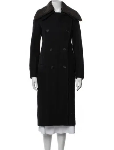 Pre-owned Allsaints Wool Coat In Black