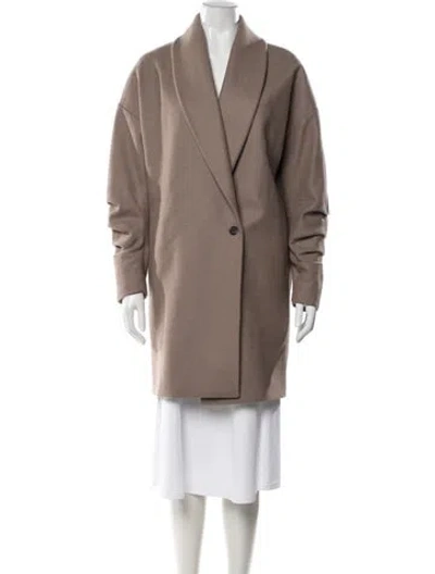 Pre-owned Allsaints Wool Coat In Brown