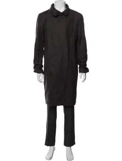 Pre-owned Allsaints Wool Coat In Brown