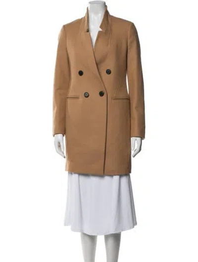 Pre-owned Allsaints Wool Coat In Brown/neutrals