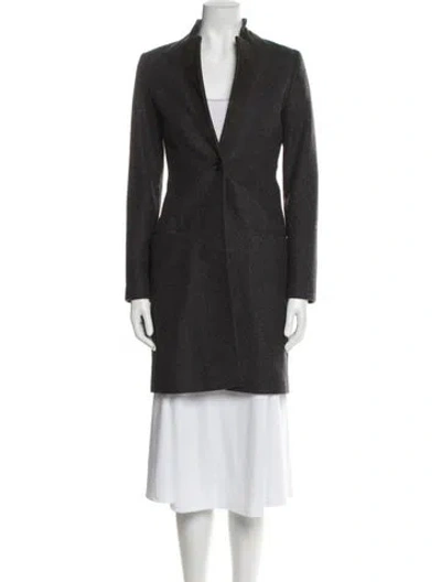 Pre-owned Allsaints Wool Coat In Gray