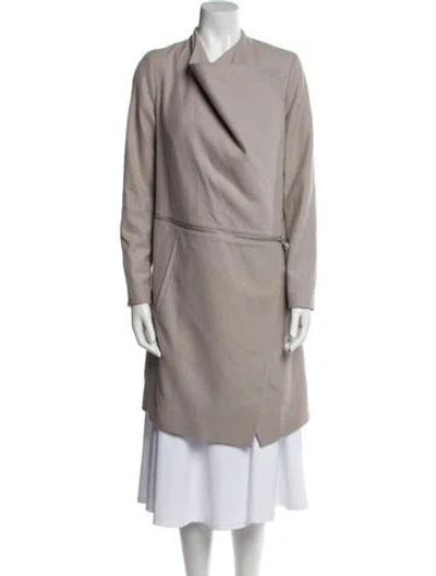 Pre-owned Allsaints Wool Coat In Gray