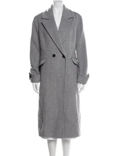 Pre-owned Allsaints Wool Coat In Gray