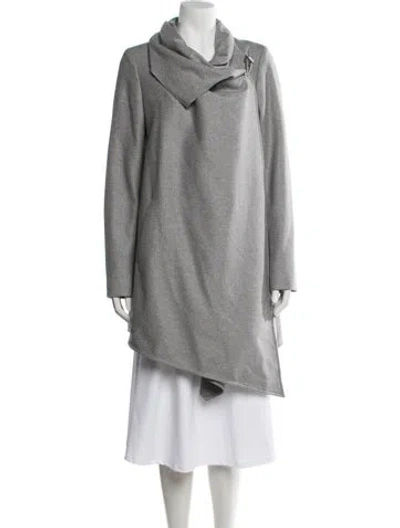 Pre-owned Allsaints Wool Coat In Gray