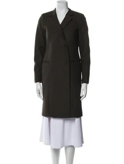 Pre-owned Allsaints Wool Coat In Green