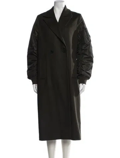 Pre-owned Allsaints Wool Coat In Green