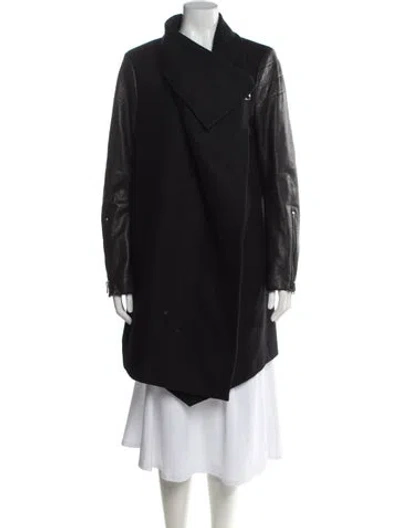 Pre-owned Allsaints Wool Coat In Grey
