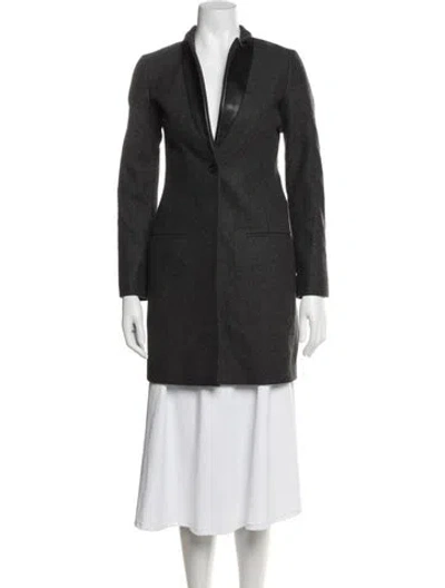 Pre-owned Allsaints Wool Coat In Grey