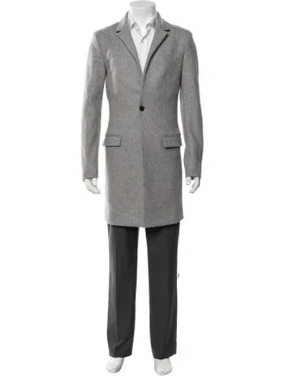 Pre-owned Allsaints Wool Coat In Grey