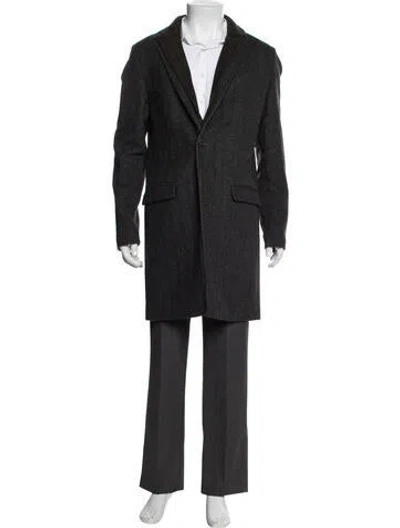 Pre-owned Allsaints Wool Coat In Grey