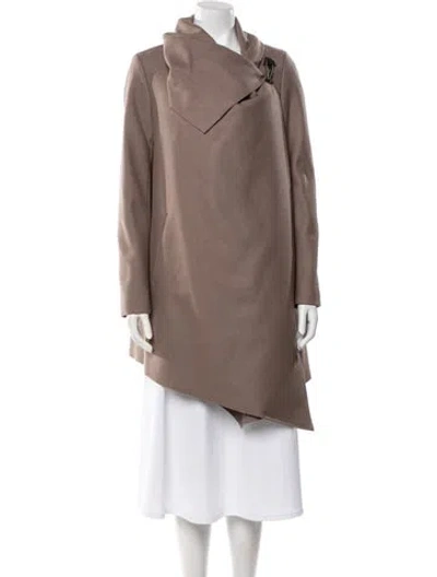 Pre-owned Allsaints Wool Coat In Neutral