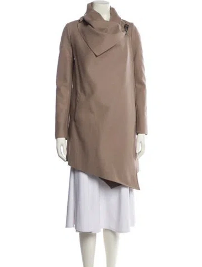 Pre-owned Allsaints Wool Coat In Neutral