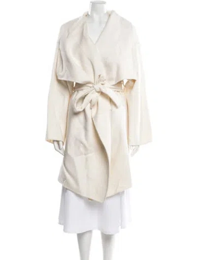Pre-owned Allsaints Wool Coat In Neutral