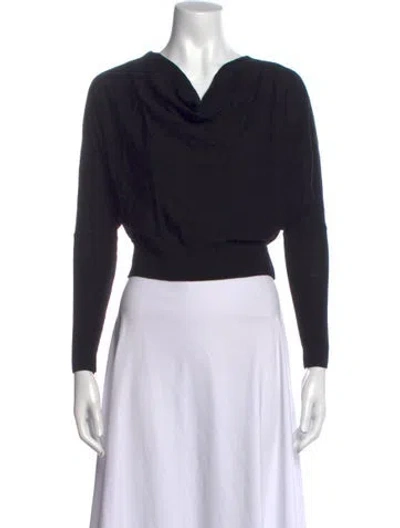 Pre-owned Allsaints Wool Cowl Neck Sweater In Black