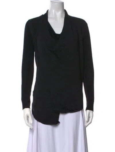 Pre-owned Allsaints Wool Cowl Neck Sweater In Black