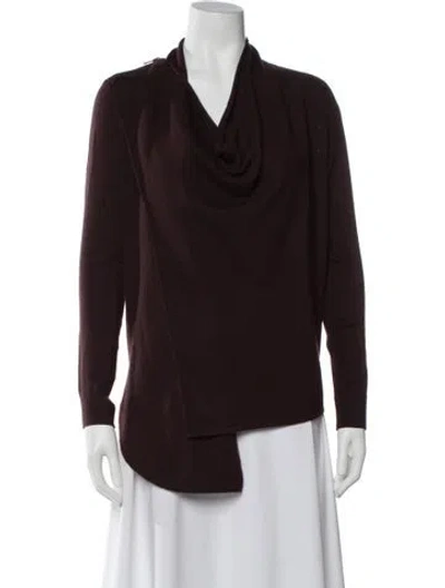 Pre-owned Allsaints Wool Cowl Neck Sweater In Burgundy