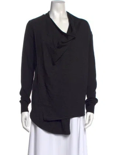 Pre-owned Allsaints Wool Cowl Neck Sweater W/ Tags In Black