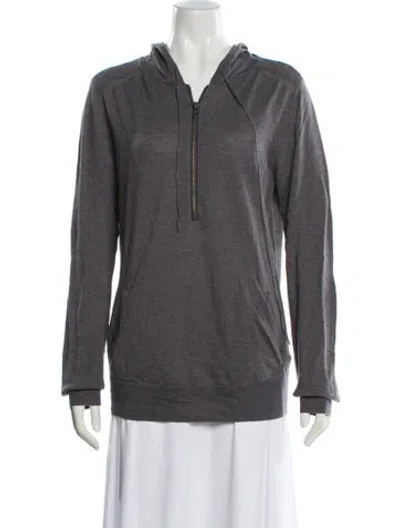 Pre-owned Allsaints Wool Crew Neck Hoodie In Gray