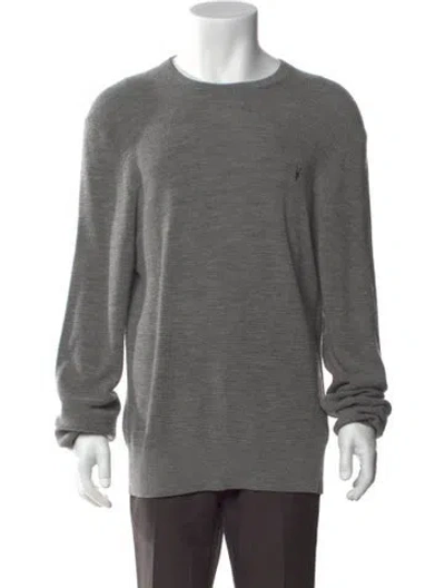 Pre-owned Allsaints Wool Crew Neck Pullover In Gray