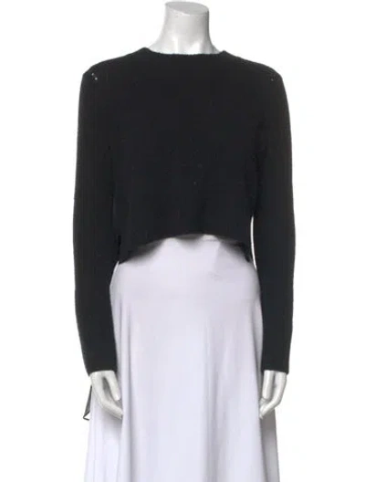 Pre-owned Allsaints Wool Crew Neck Sweater In Black