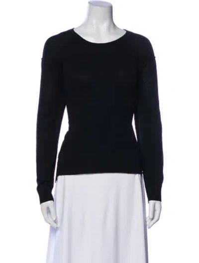 Pre-owned Allsaints Wool Crew Neck Sweater In Black