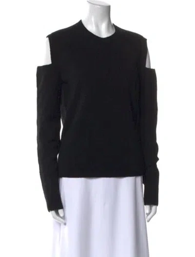 Pre-owned Allsaints Wool Crew Neck Sweater In Black
