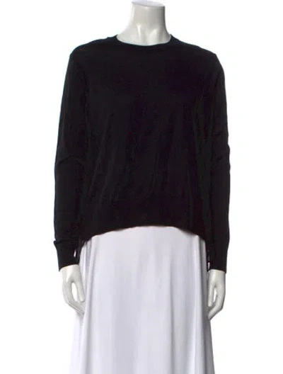Pre-owned Allsaints Wool Crew Neck Sweater In Black